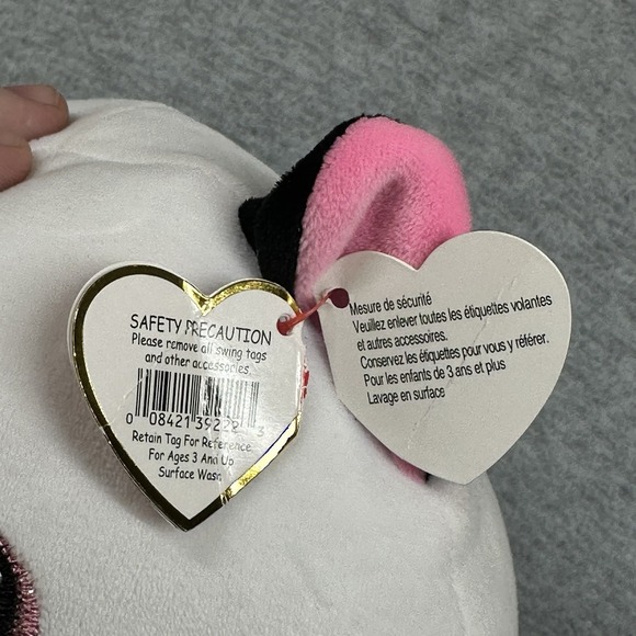 TY Squish-a-Boos Muffin Kitty Cat Plush 8 inch Kitty Pink Ears NWT NOTE - Picture 8 of 10